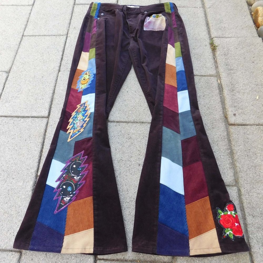 BadBoi BoLt-Y CorD Side PaneLz Hippie Patchwork